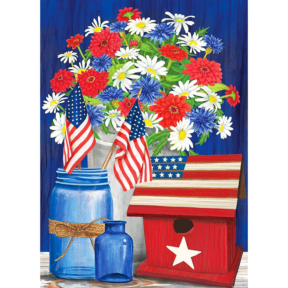 

National Flag Bouquet - Round Drill Diamond Painting - 30*40CM, 501 Original