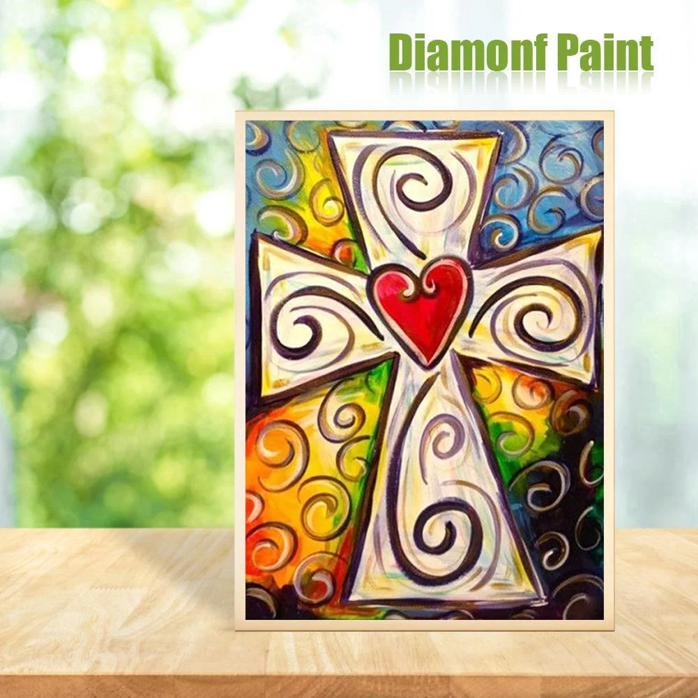 Diamond Painting - Full Round Drill - Love and Cross