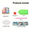 (US Only)2D Flat Easter Bunny Egg DIY Double-Sided Diamond Painting Desktop Decorations