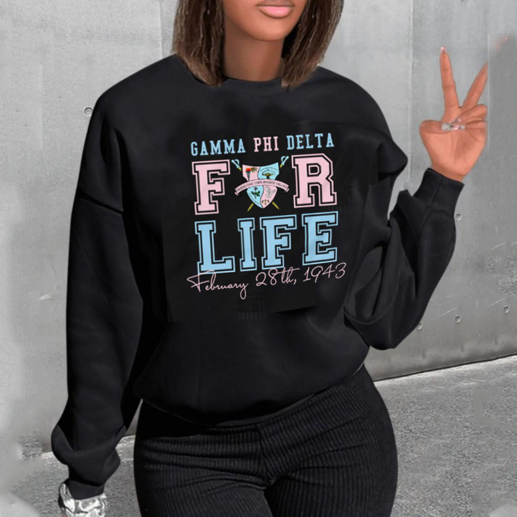 Fashion printed drop-shoulder collar Long Sleeve