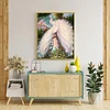 >SALE<5D Diamond Painting White Peacock Full Square Drill Wall Rhinestone DIY Art