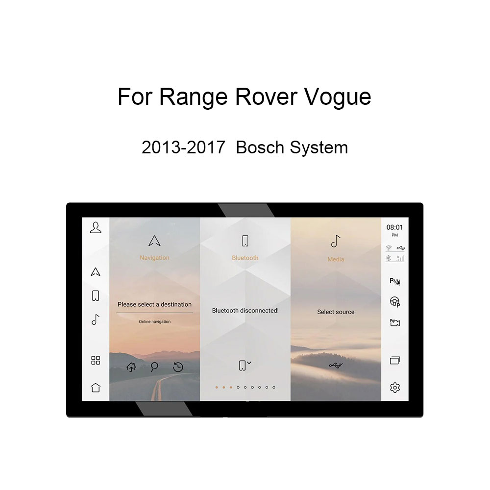 13 Zoll Android Auto GPS Bildschirm Upgrade Multimedia Player f&uuml;r Land Range Rover Vogue 2013-2017 Jahr Bosch System