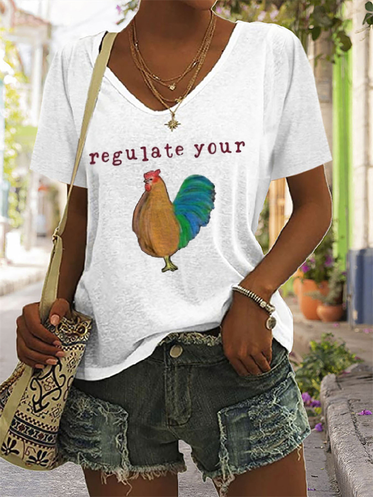 Regulate Your Cock Feminism V Neck T Shirt  artssus