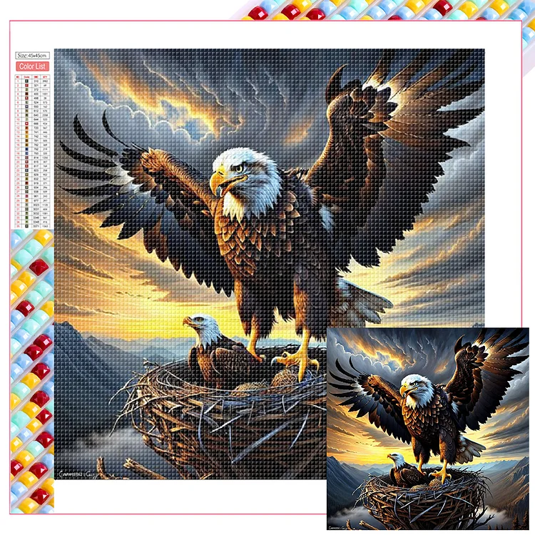 Eagle - Full Square Drill Diamond Painting - 45*45CM(Picture)
