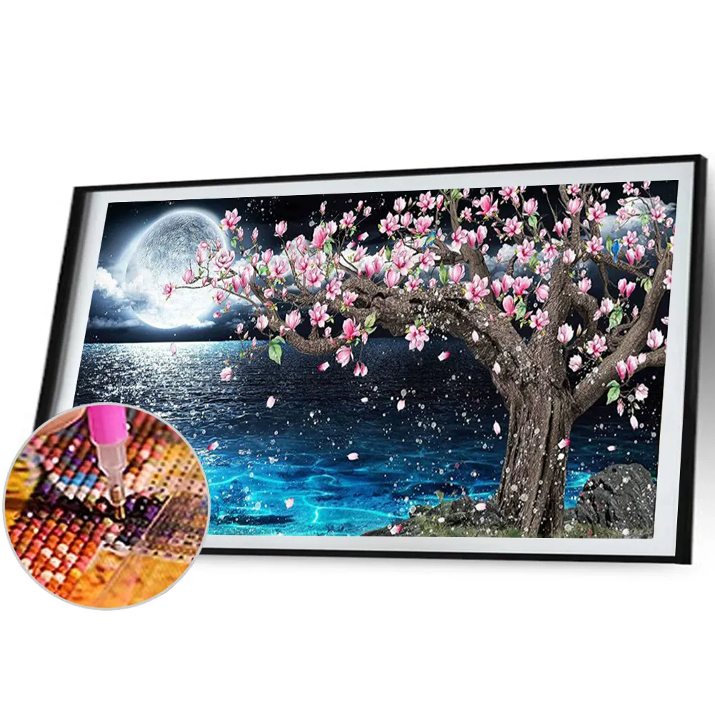 Diamond Painting - Full Round Drill - Moon Peach Blossoms(80*30cm)
