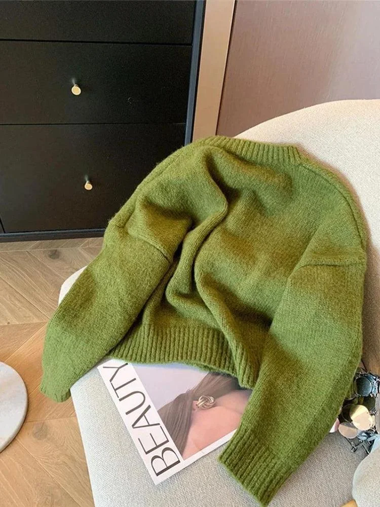 Brownm Daisy Embroidered Knitted Cardigan