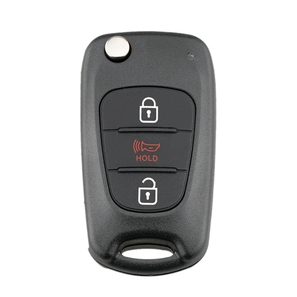 

3 Button Flip Remote Key Fob Case Shell with Key Blank for Hyundai for Kia, 501 Original