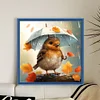 Bird Holding Umbrella - 11CT Stamped Cross Stitch - 40*40cm