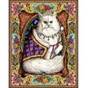(Big Size)Retro Cat - 11CT Stamped Cross Stitch - 50*67cm