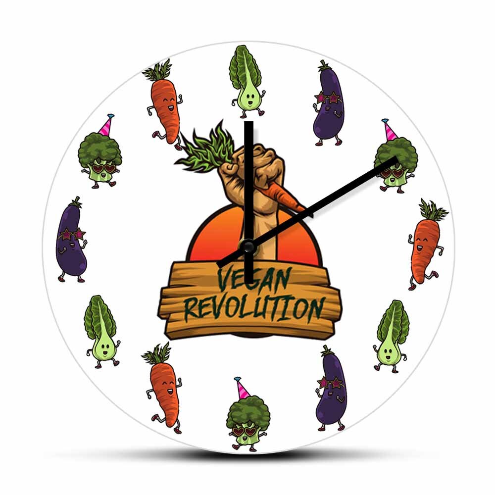 

Vegan Revolution - Frameless Acrylic Wall Clock, 501 Original