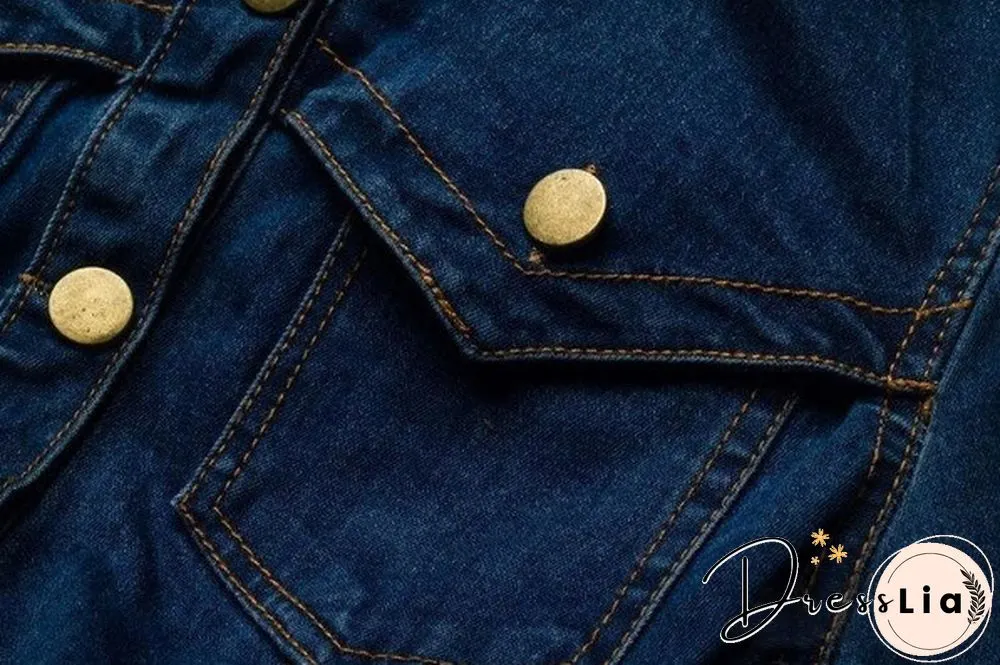 Women Denim Dress Winter Office Slim Big Size Jeans Mid-Cuff Dress Cowboy Dress With Belt For Women Jeans Dress Plus Size