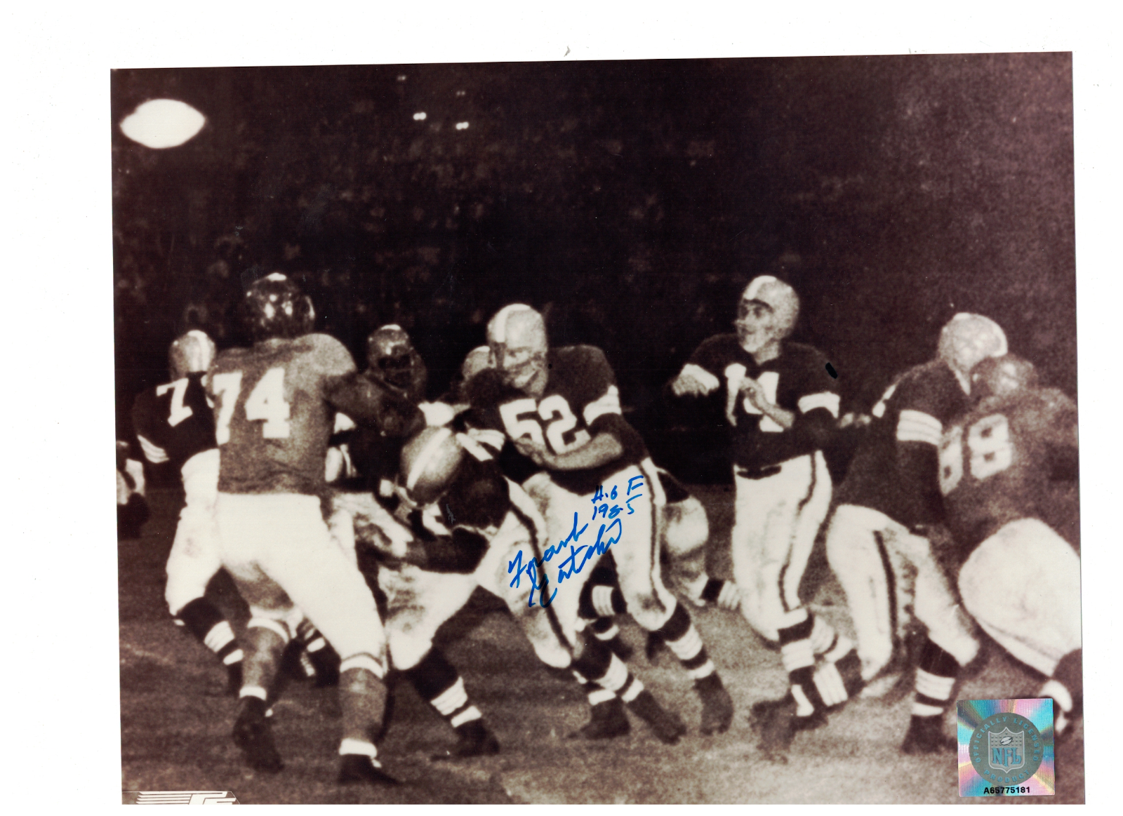 Frank Gatski Cleveland Browns HOF Signed 8x10 Football Photo Poster painting W/Our COA