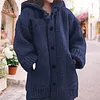 Gioiacombo&trade; Cappotto cardigan con cappuccio maglione di media lunghezza da donna