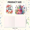 6Pcs fleur g&acirc;teau-bricolage carte de voeux