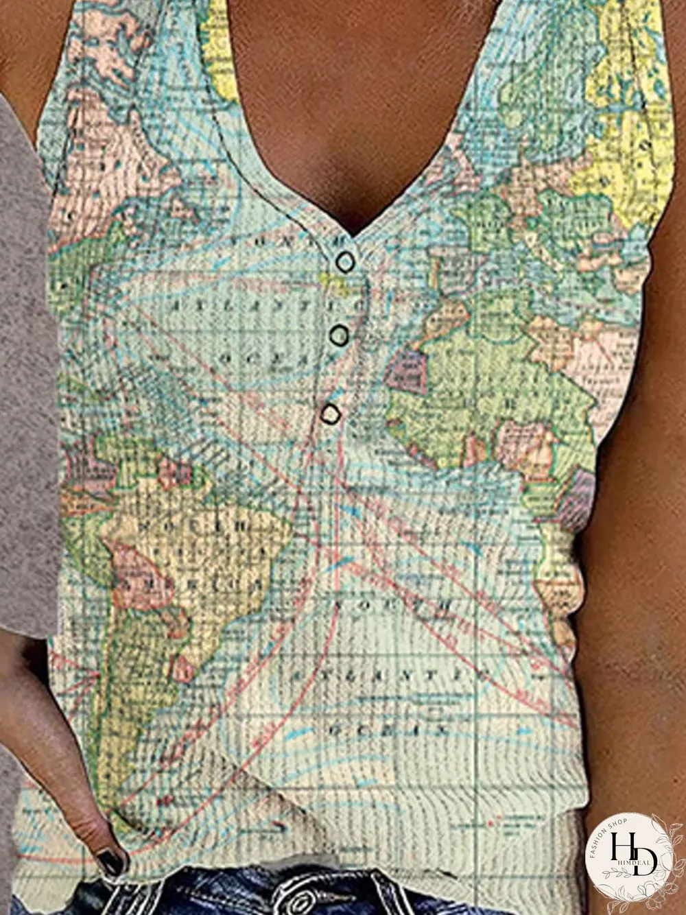 Abstract Cold Shoulder Vests