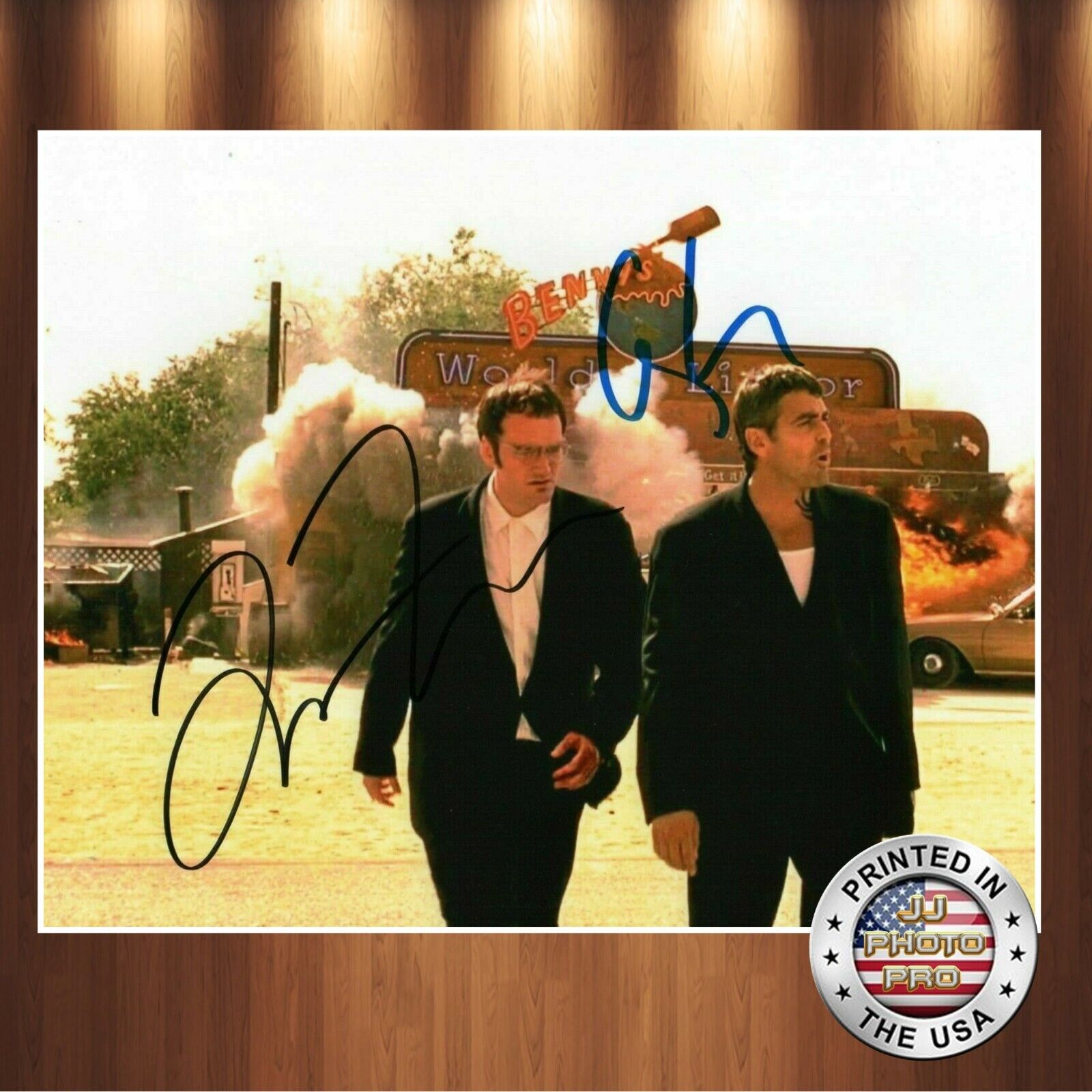 Quentin Tarantino George Clooney Autographed Signed 8x10 Photo Poster painting REPRINT