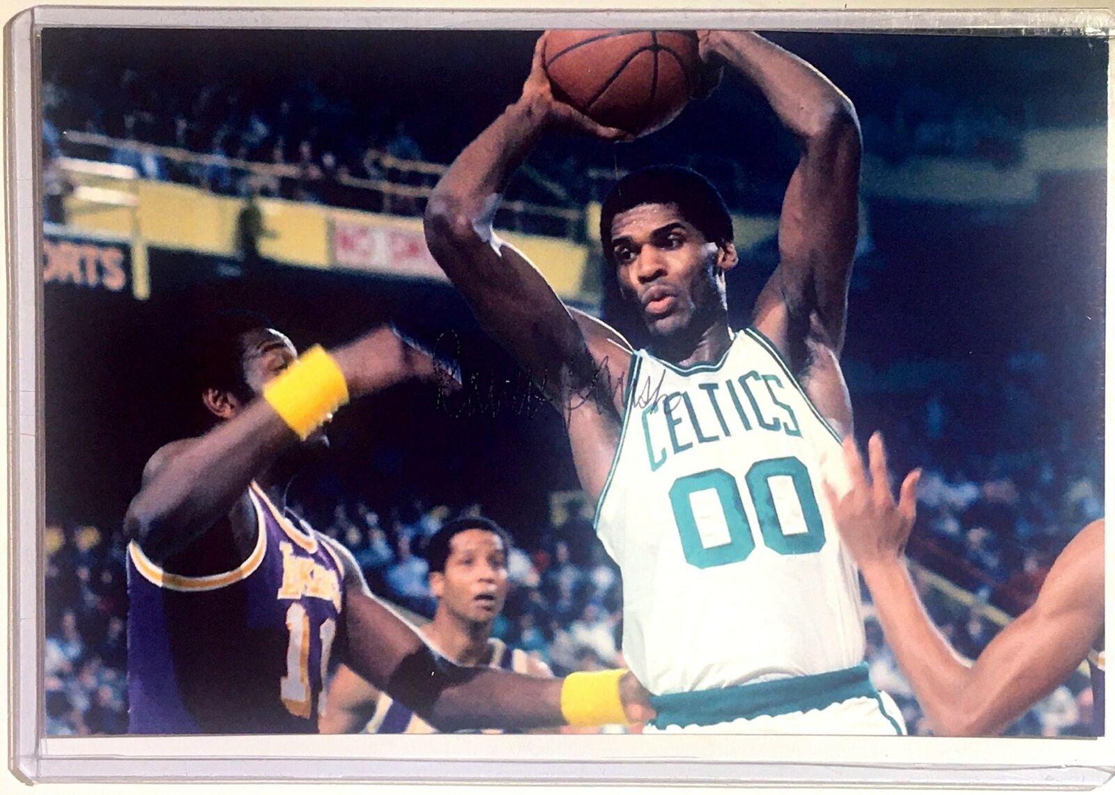 Robert Parish Signed 4x6 Photo Poster painting Boston Celtics Autograph Auto