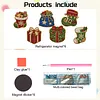 6PCS Stocking and Gift Pack DIY Pearl Diamond Painting Christmas Fridge Magnets, Sparkling Rhinestone Refrigerator Magnet Craft Kit for Home Decor & Gifts