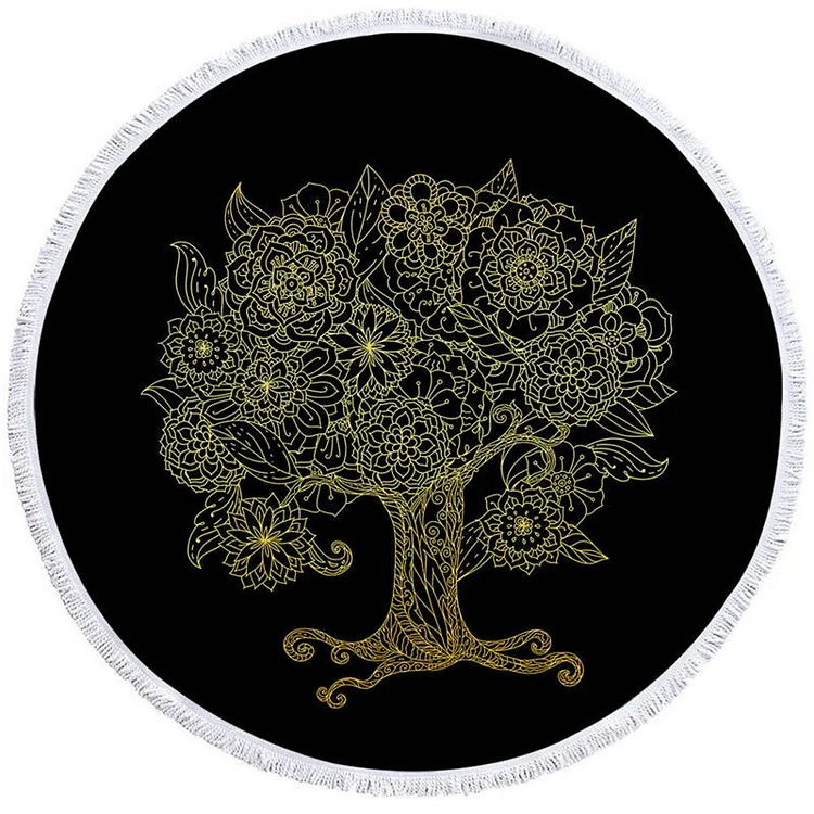 Seasons Tree - Circle Tapestry - 1.5M