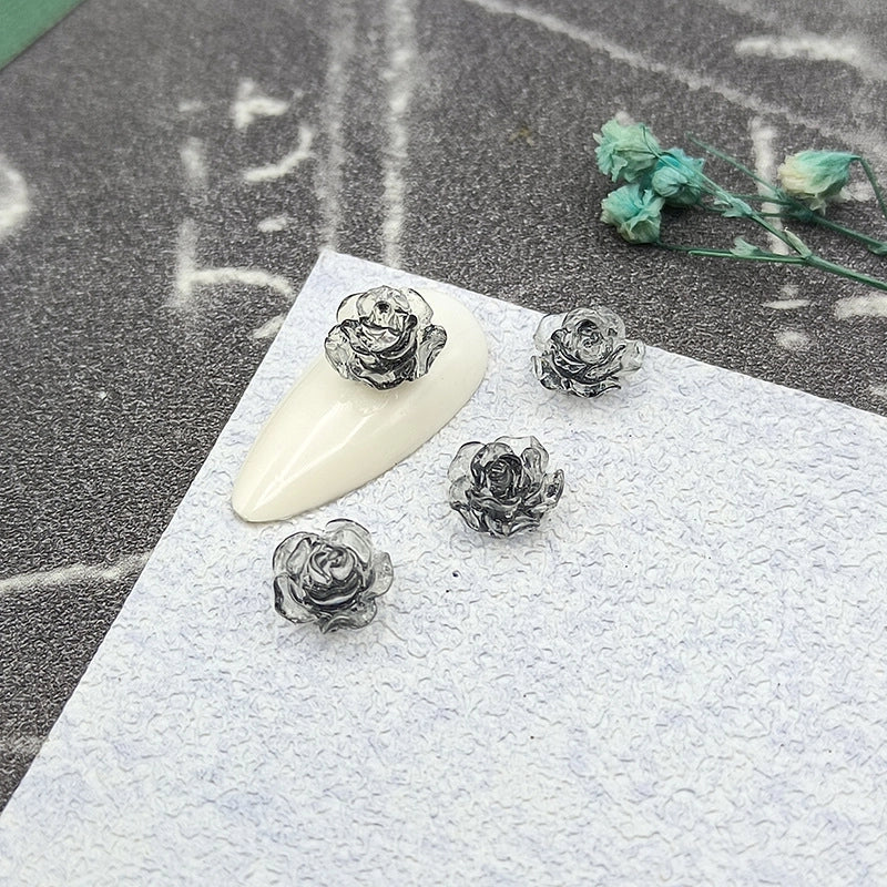 Sequin Nail Camellia Ornaments Ice Through Rose Nail Decorations DIY Three-dimensional Nail Accessories