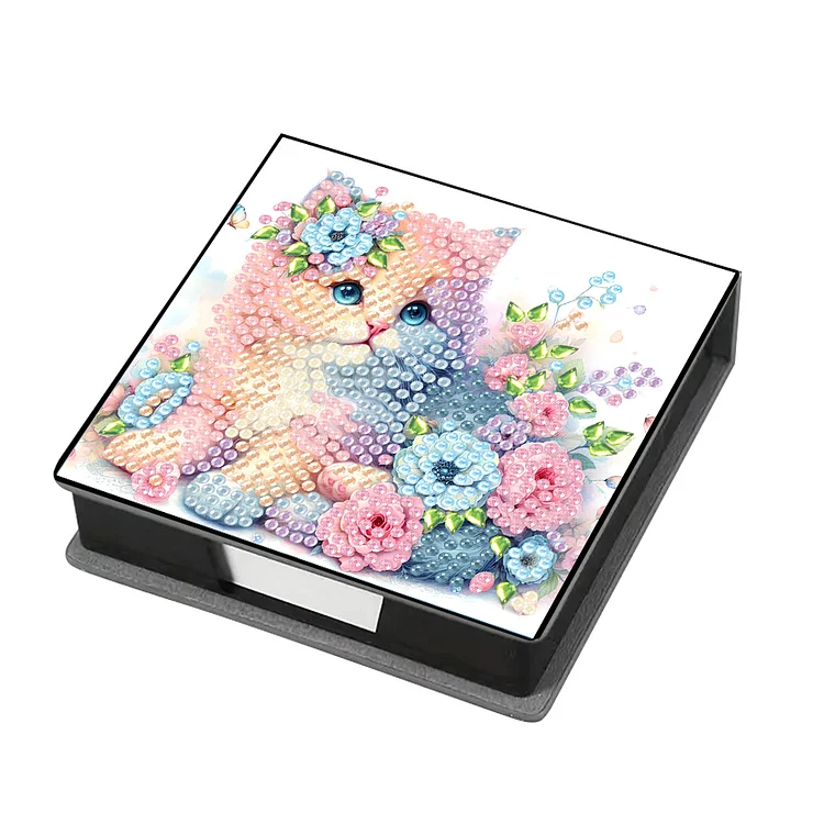 Cross Leather Diamond Art Note Box with 160 Sheets of Paper for Adults Beginners