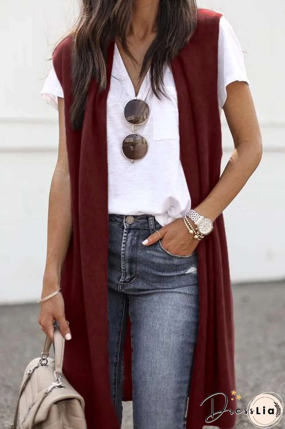 Fashion Long Vest Cardigan