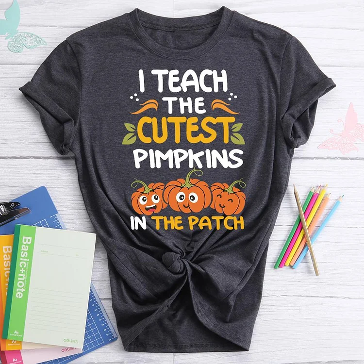 Teacher Cutest Pumpkins   T-Shirt Tee-07248-Annaletters