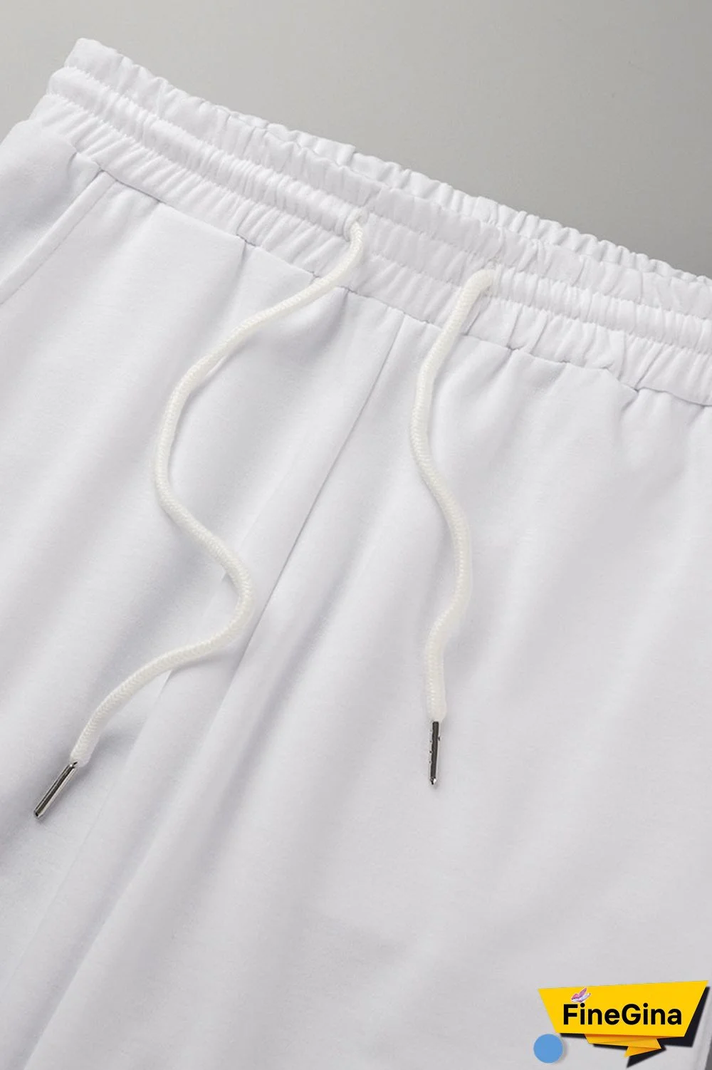 White Casual Solid Patchwork Hooded Collar Long Sleeve Two Pieces