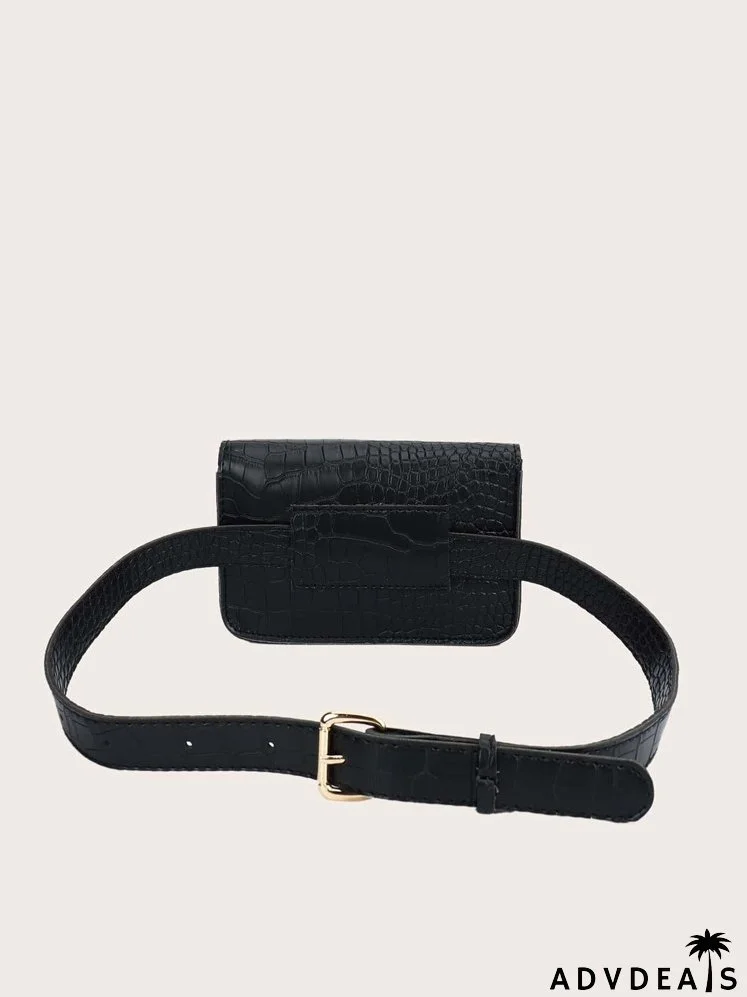 Croc Embossed Belt Bag