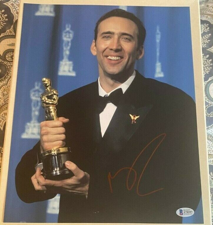 Nicolas Nick Cage signed autographed 11x14 Photo Poster painting The Rock Con Air Oscar COA