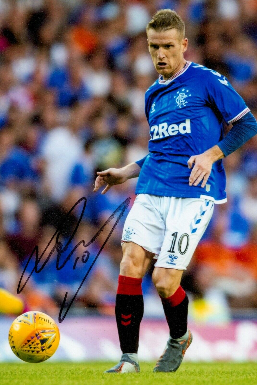 SMUDGED Steven Davis Signed 6x4 Photo Poster painting Glasgow Rangers Aston Villa Autograph +COA