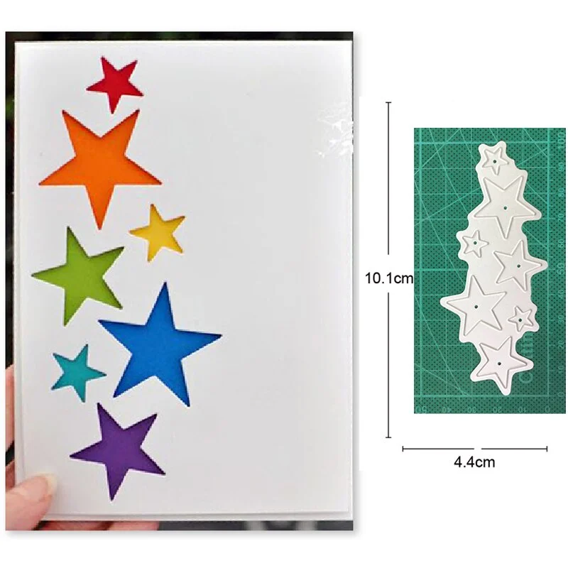 2021 New Dies Metal Cutting Dies Cut Die Mold Heart Stars Border Decoration Scrapbook Dies Knife Mould Blade Punch Stencils Dies