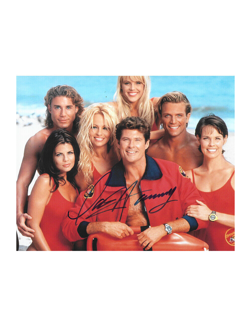 10x8 Baywatch Print Signed by David Hasselhoff 100% Authentic With COA