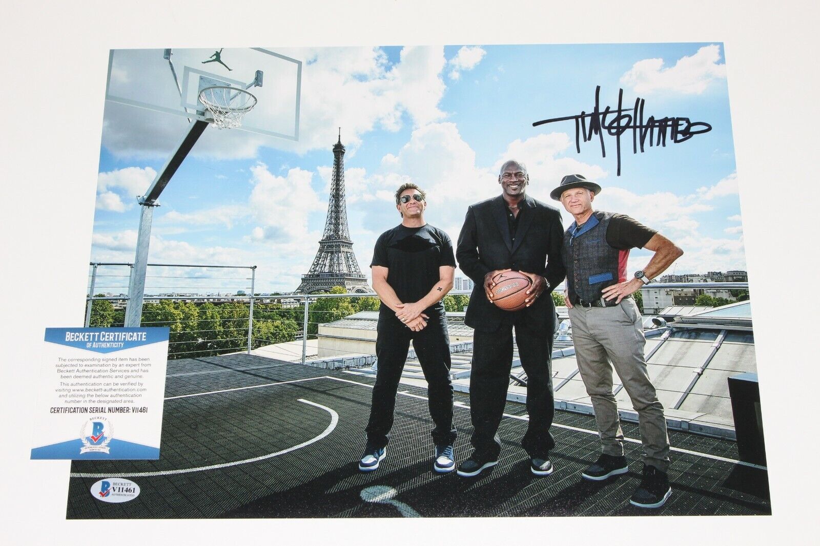 NIKE DESIGNER TINKER HATFIELD SIGNED AIR JORDAN 11x14 Photo Poster painting w/COA PROOF MICHAEL