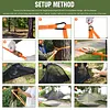 [US Local Warehouse] Camping Hammock with Mosquito Net Waterproof Rainfly 3 Point Hammock Tent 660 LBS Load Capacity 2-Person Tree Tent Hammocks for Outdoor Backpacking & Hiking
