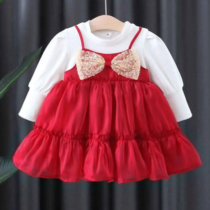 2022 Winter Warm Casual Princess Girls Dress Christmas Party Long Sleeve Cardigan knitted kids Dresses For Girls 6yrs vestidos