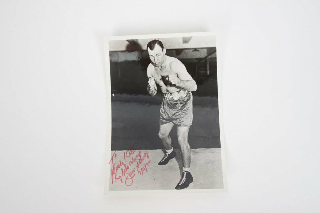 Jack Sharkey Signed Photo Poster painting 5x7 Boxing - COA JSA