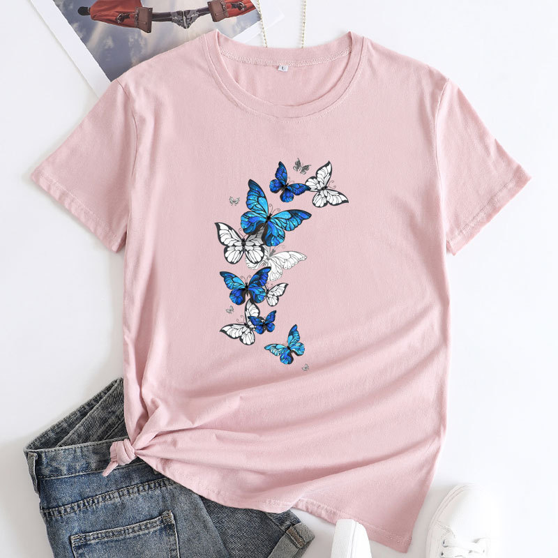 Butterflies Women's Cotton T-Shirt | ARKGET