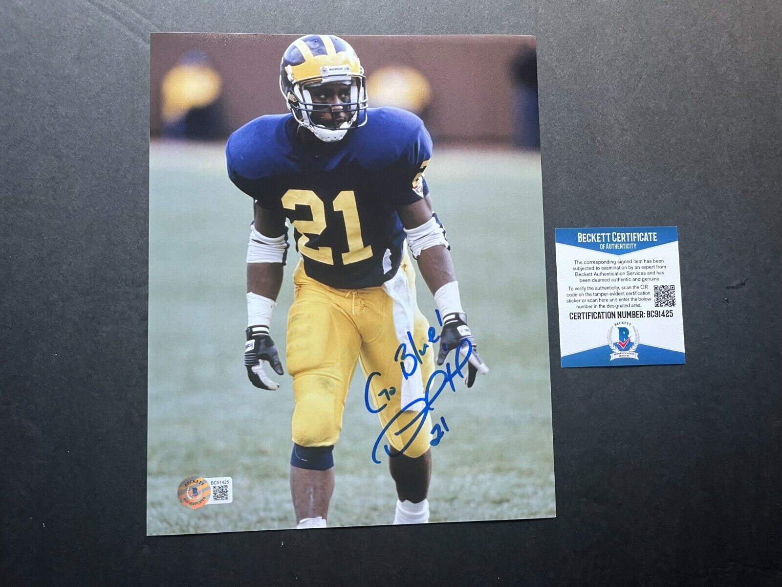 Desmond Howard Hot! signed autographed Michigan 8x10 Photo Poster painting Beckett BAS Coa