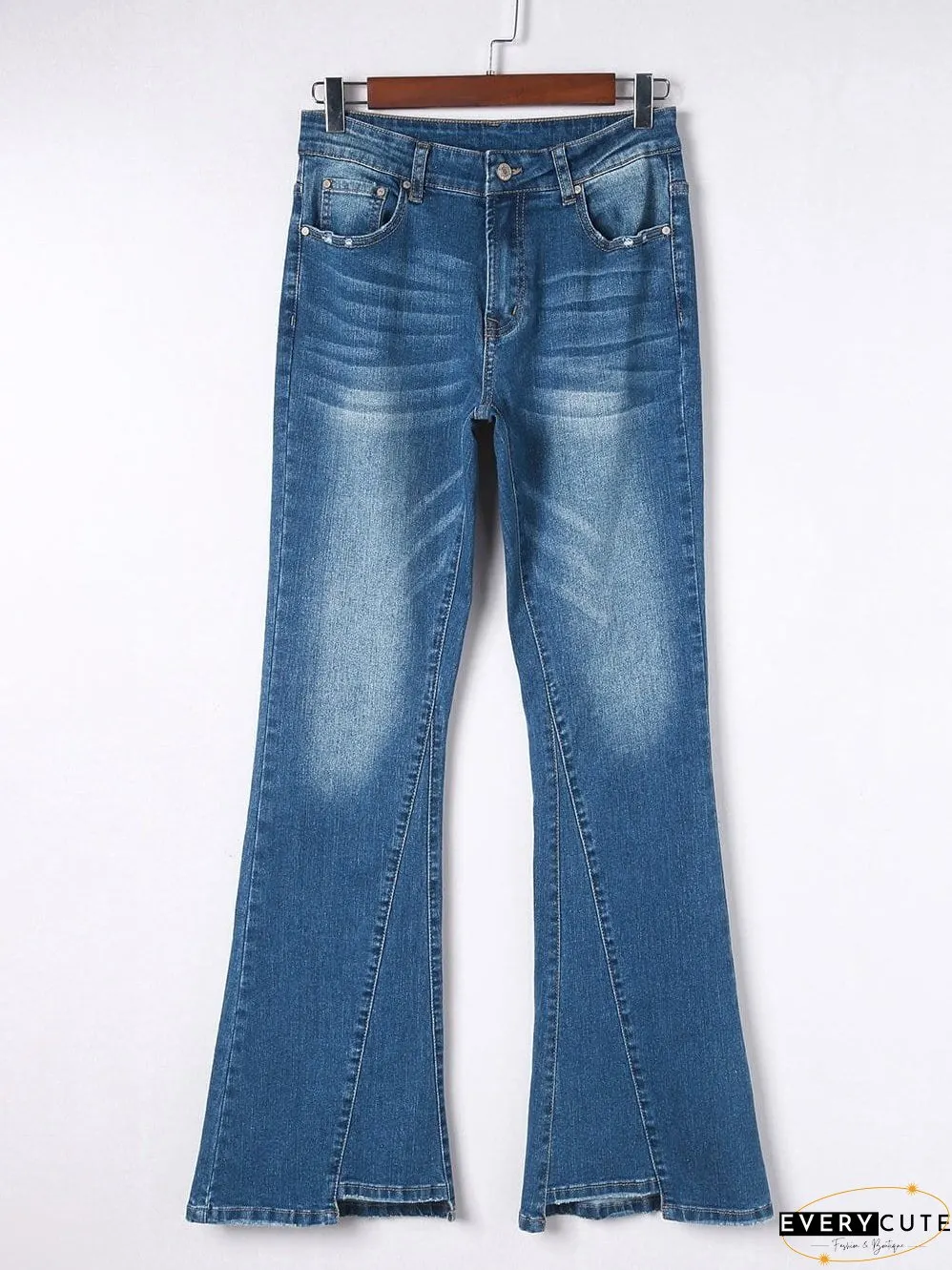 Trendy Flared Leg Jeans