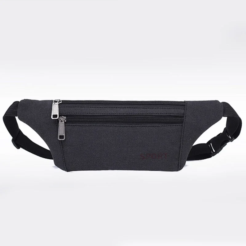 New Fashion Waist Packs Multi-Pockets Women Men Fanny Pack Pouch Hip Purse Satchel Canvas Belt Bags Casual Wallet