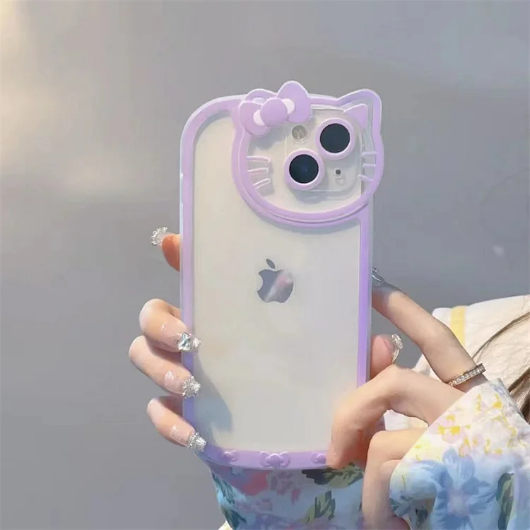 Original Sanrio Hello Kitty Transparent Cases For iPhone 15 14 13 11 12 Pro Max XS XR 7 8 Plus Cartoon Cute Shockproof Cover Y2K