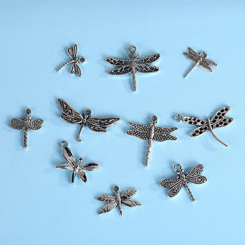 50 PCS/Package 17 * 16mm 20*16mm 21*20mm Alloy Dragonfly Pendant Jewelry Accessories