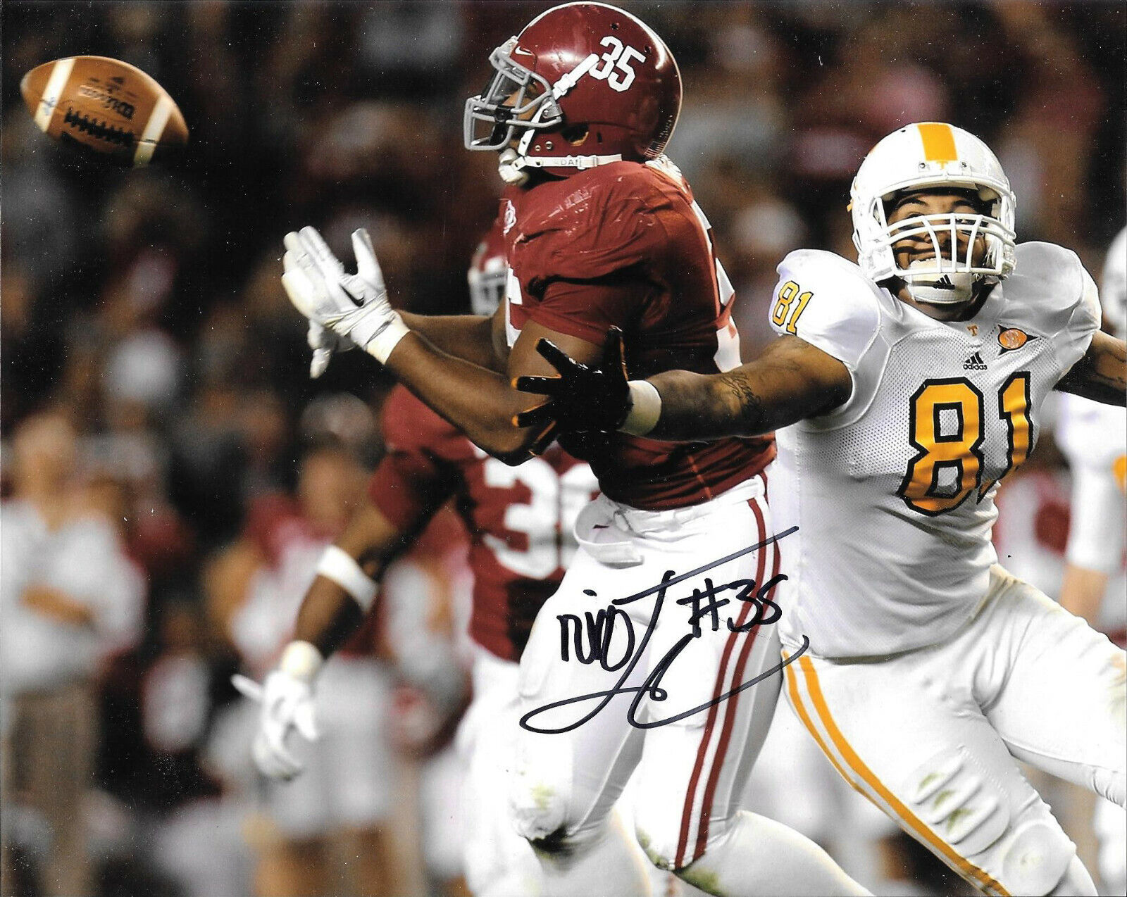 CINCINNATI BENGALS NICO JOHNSON SIGNED ALABAMA CRIMSON TIDE 8X10 Photo Poster painting W/COA