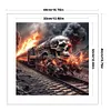 Skeleton Train-11CT Stamped Cross Stitch 40*40cm/15.75*15.75in