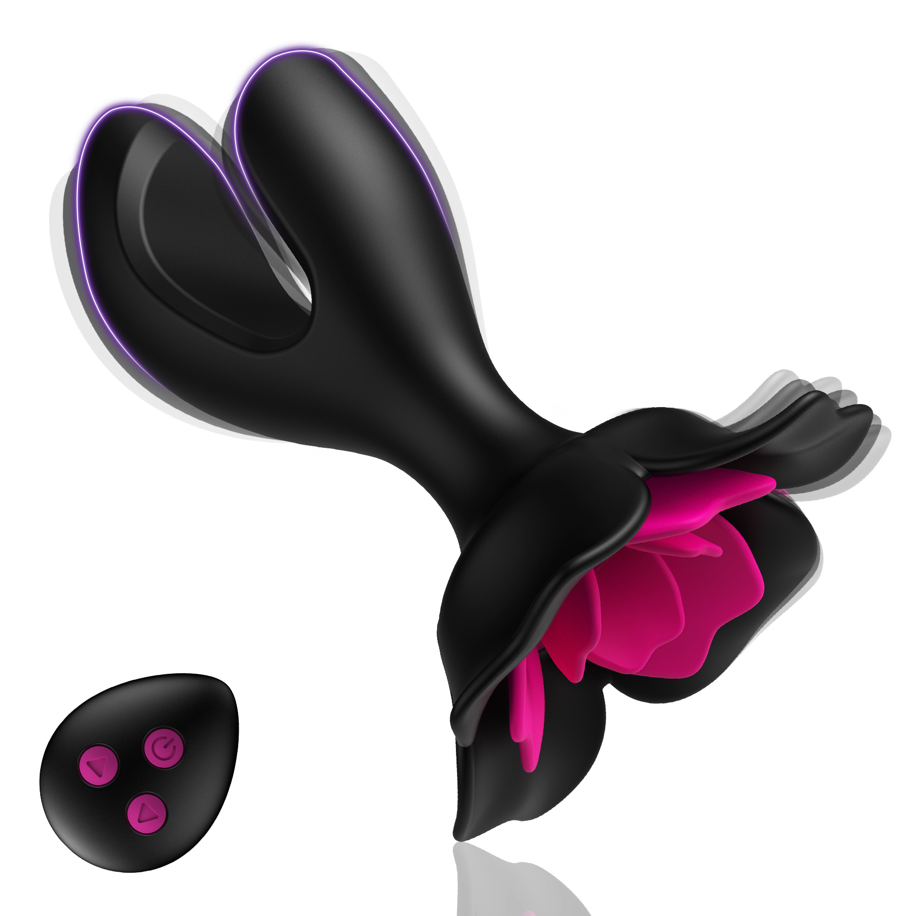 10 Modes Vibration Rose Butt Plug With Remote Control 