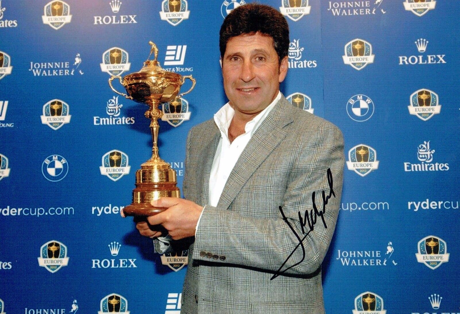 Jose Maria OLAZABAL SIGNED Autograph 12x8 Photo Poster painting B AFTAL COA Ryder Cup Captain