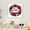 Christmas Wreath-18CT Stamped Cross Stitch 30*30cm/11.81*11.81in