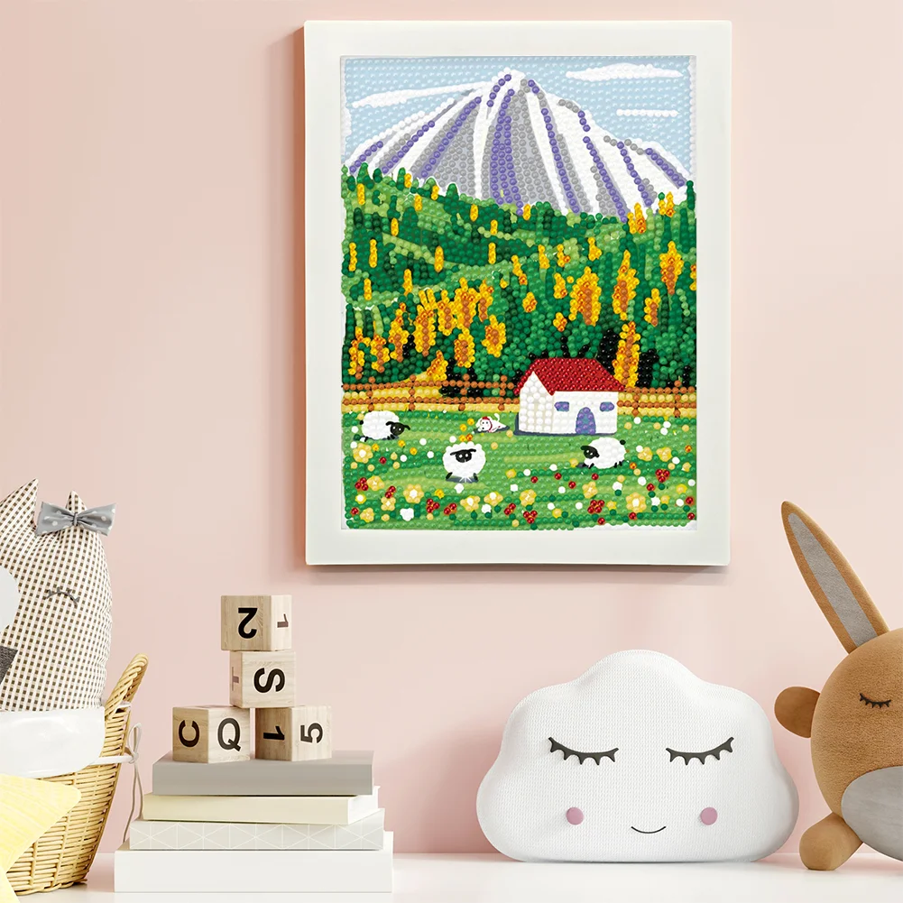 DIY Landscape Full Drill Diamond Painting for Beginners(Canvas|15*20cm)【with Plastic Frame】