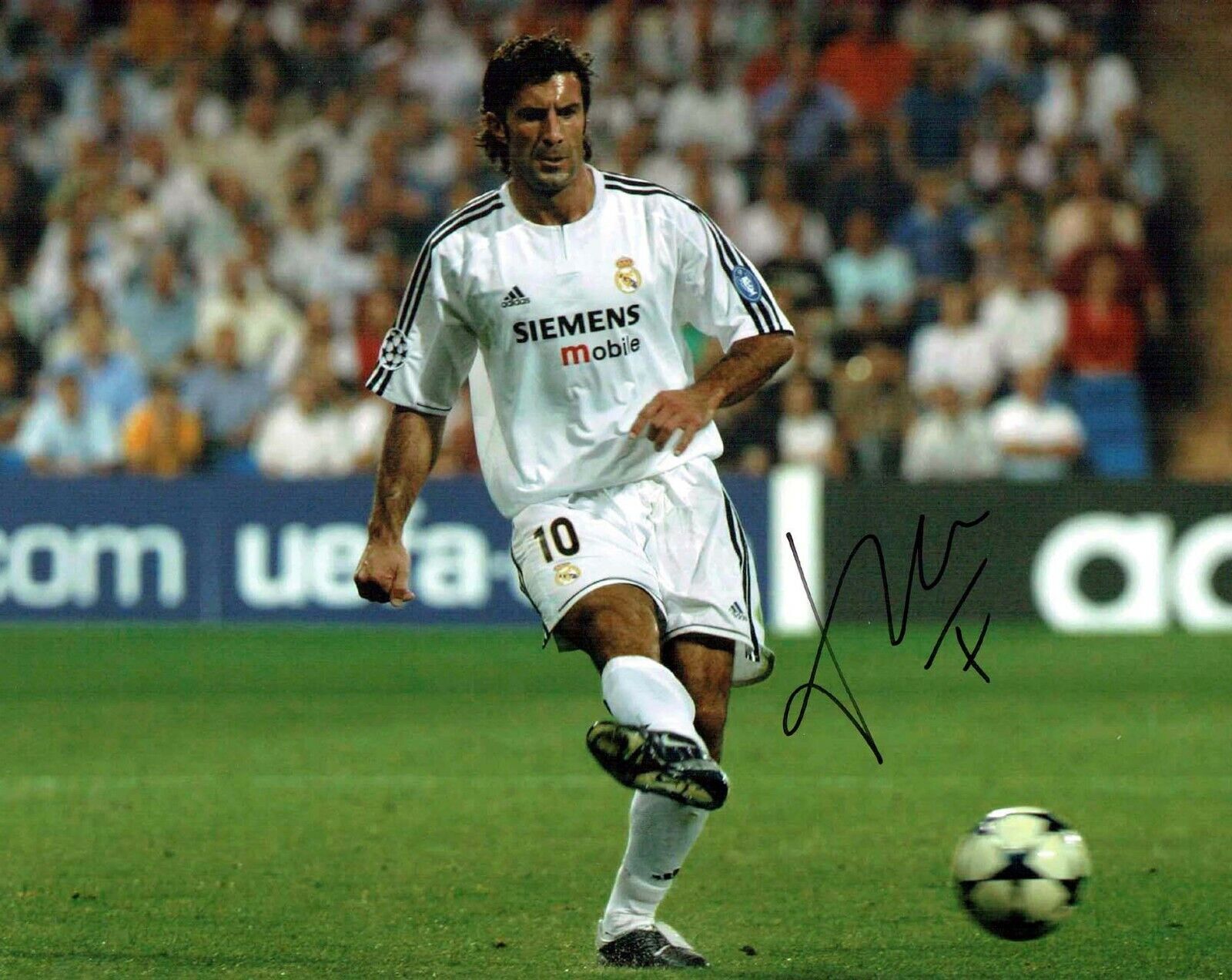 Luis FIGO SIGNED Autograph 14x11 Photo Poster painting 3 AFTAL COA Real Madrid Portugal